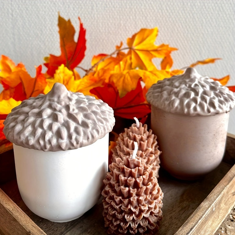 Christmas Pine Cone Silicone Mold for Candle Holders & Storage Boxes - DIY Epoxy Resin, Wax Containers & Clay Crafts - Unique Home Decor