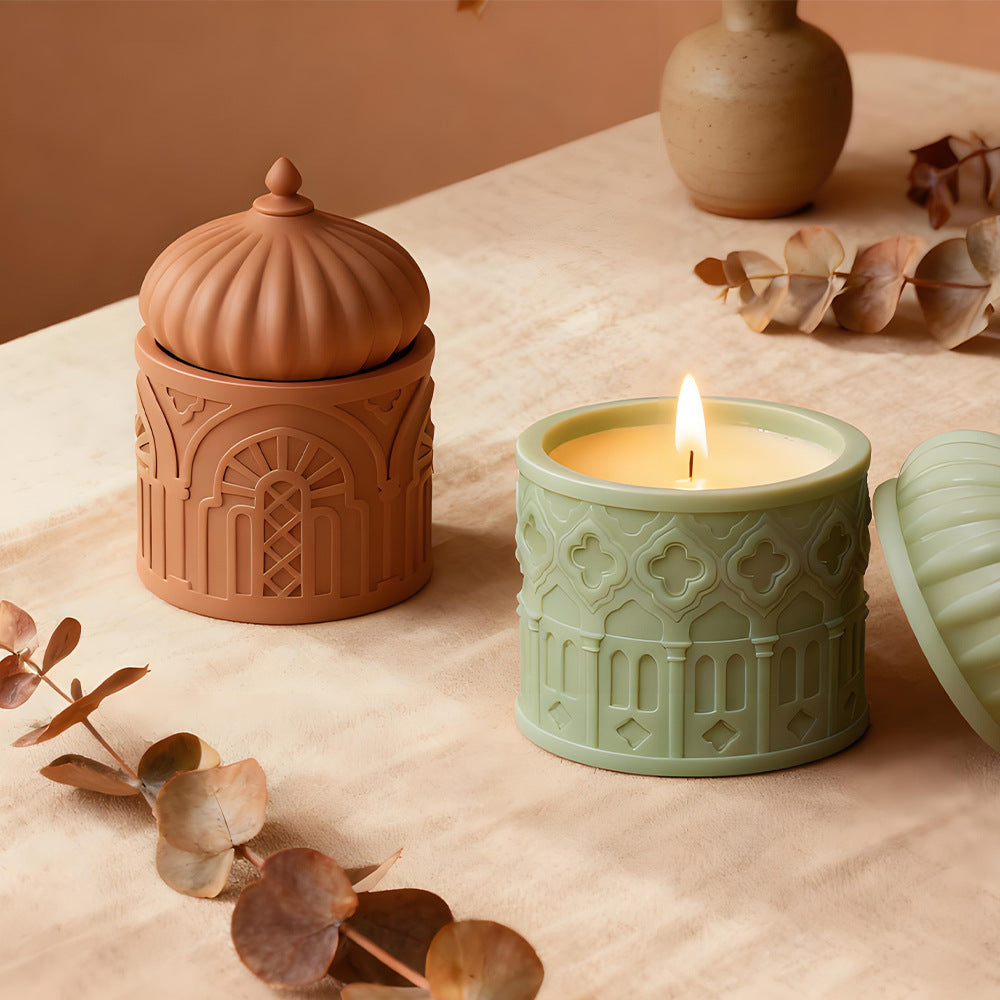 Silicone Mold for Candle Cups, Middle Eastern Incense Holder Jar Epoxy Resin Mold, Home Desktop Storage Decorative Drip Resin Mold