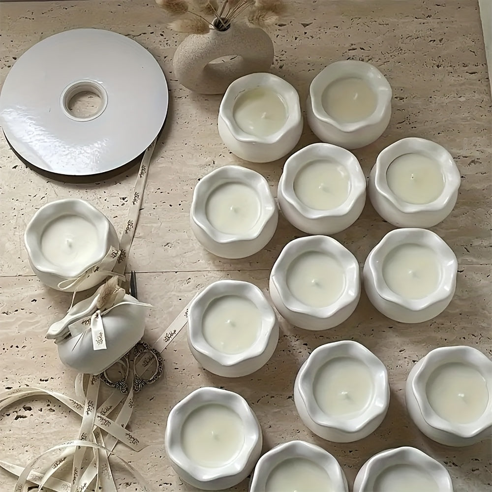 Fishbowl Shaped Candle Jar Silicone Mold, Silicone Candle Holder Mold for Plaster Concrete Cement Resin Casting