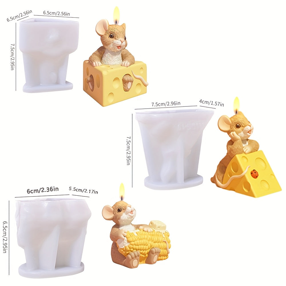 DIY Mouse Scent Silicone Mold 3D Cartoon Animal Mold
