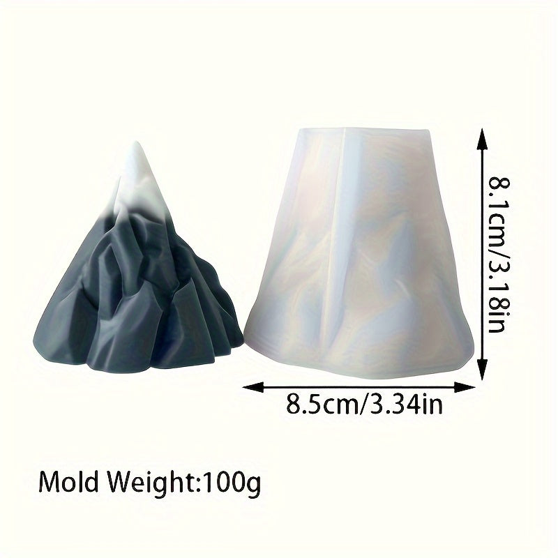 Creative Gift Ornament Mold Snow Mountain Candle Making Silicone Mold, DIY Aromatherapy Plaster Decorative Candle Making Supplies, Home Craft Decoration