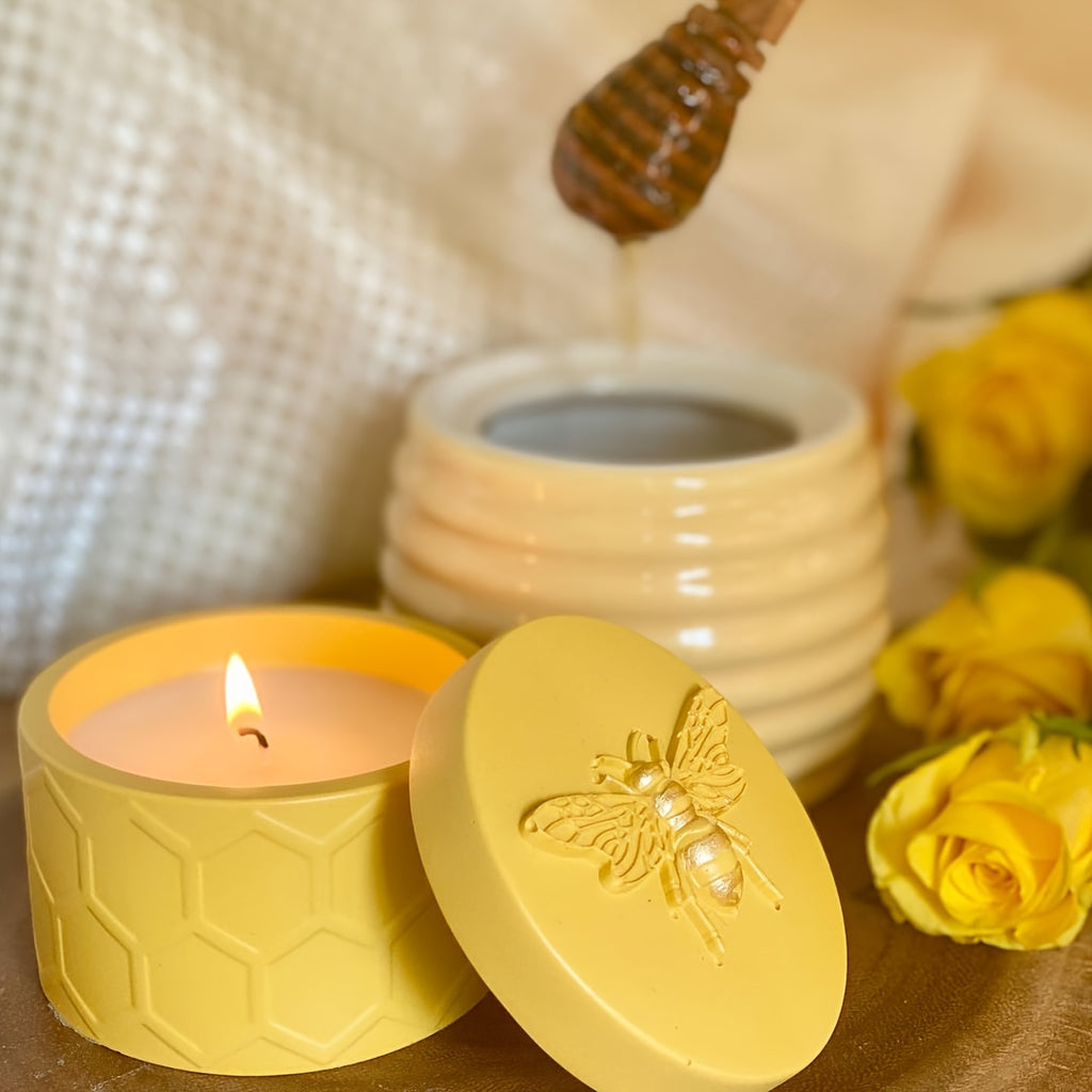 Silicone Resin Molds for Candle Holders, Bee Jar Storage Box, Epoxy Resin Molds, Cup Molds, DIY Craft Molds for Home Decor, Jewelry Making, and Craft Supplies, Candle Making Supplies, Detailed Bee Design