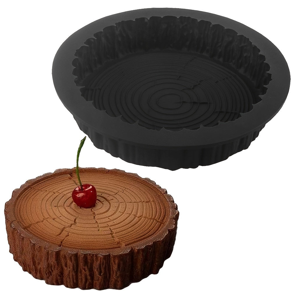 Creative Silicone Mousse Mold Shaped Like a Tree Stump - Easy to Release And Clean, Essential for Baking And Crafts, Suitable for Various Ingredients, Desserts, And Handmade Soaps