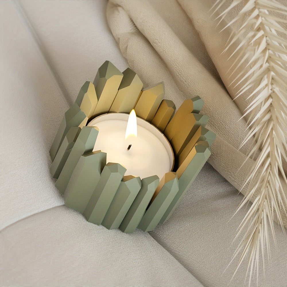 Versatile Silicone Mold for DIY Candle Holders & Flower Pots - Cluster Design in Wooden