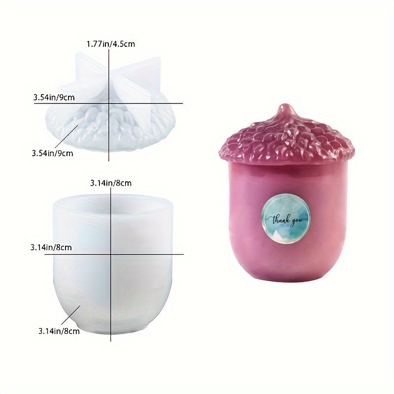Christmas Pine Cone Silicone Mold for Candle Holders & Storage Boxes - DIY Epoxy Resin, Wax Containers & Clay Crafts - Unique Home Decor