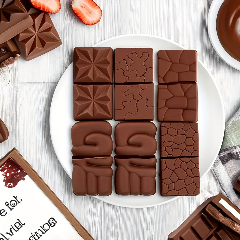 1pc 6-in-1 Silicone Chocolate Mold with Intricate Designs - Grade, Heat-Resistant, Foldable & Easy to Clean, Perfect for Baking, Cakes, Cookies, Jellies, And More - Ideal For Christmas, Thanksgiving, Easter, Birthday Celebrations, Cake Decorating