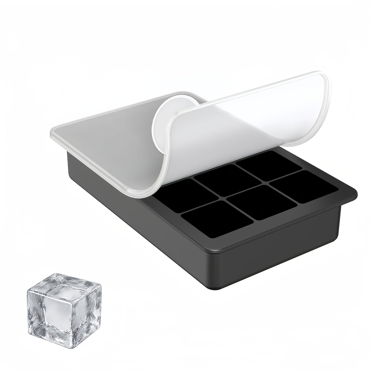 15 Grid Food Grade Silicone Ice Cube Tray with Lid Ice Making Tool