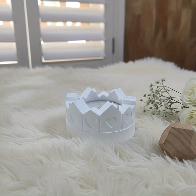Silicone Mold Heart-shaped House Candlestick | Suitable for Tea Lamps and Candles Under 1.57inch, Gypsum Resin, Home Desktop Atmosphere Decoration