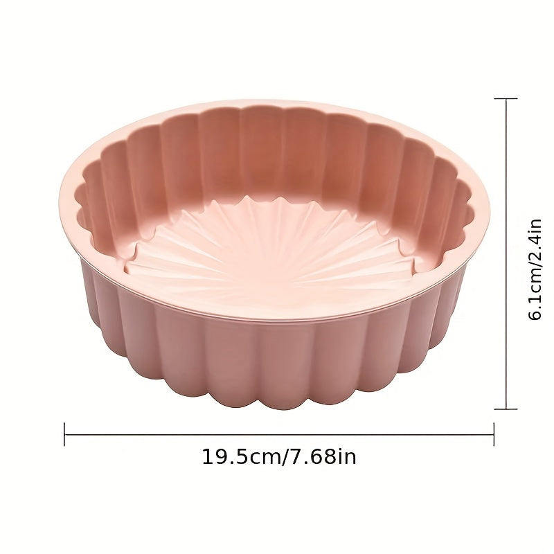 One Piece, This Versatile Non-Stick Silicone Cake Mold Is Perfect for Making Delicious Cakes, Ideal for Occasions Like Weddings And Birthdays! (7.68 Inches)