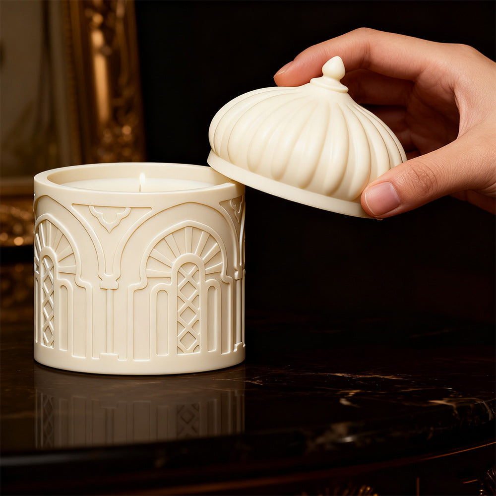 Silicone Mold for Candle Cups, Middle Eastern Incense Holder Jar Epoxy Resin Mold, Home Desktop Storage Decorative Drip Resin Mold