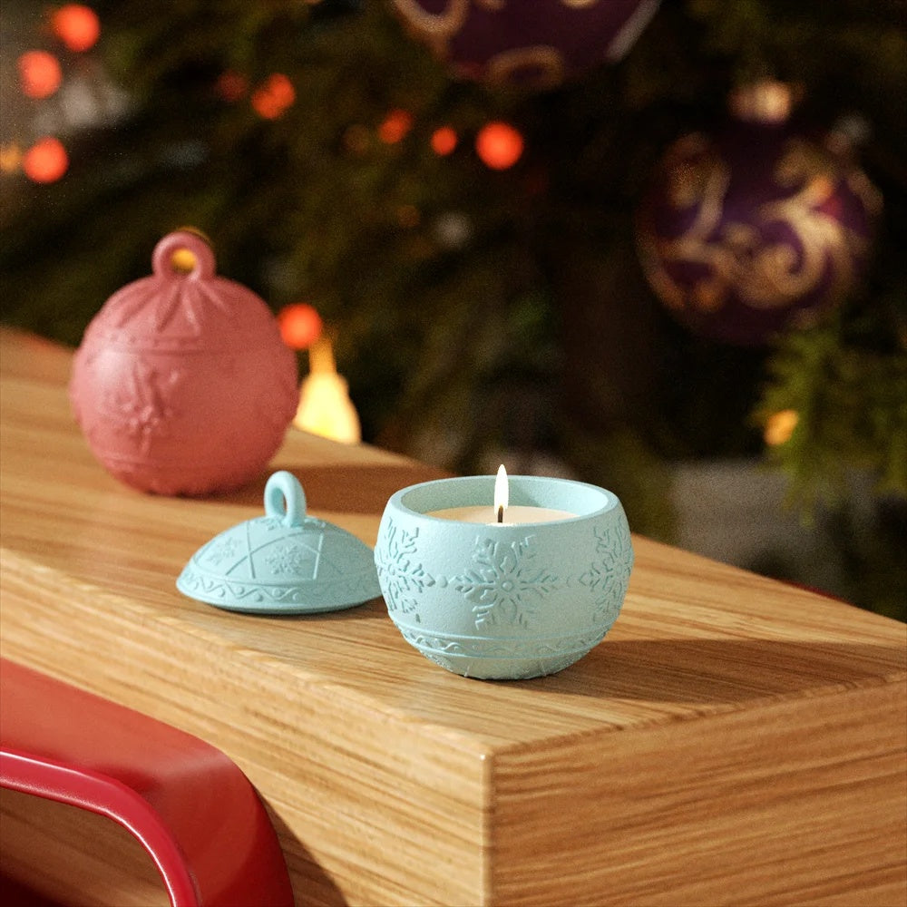 Snowflake Candle Jar Silicone Molds, Clay Molds for DIY Plaster Candles, Storage Boxes, Christmas Decorations and Holiday Crafts