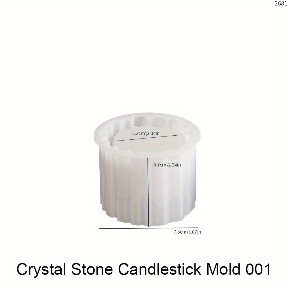 Versatile Silicone Mold for DIY Candle Holders & Flower Pots - Cluster Design in Wooden