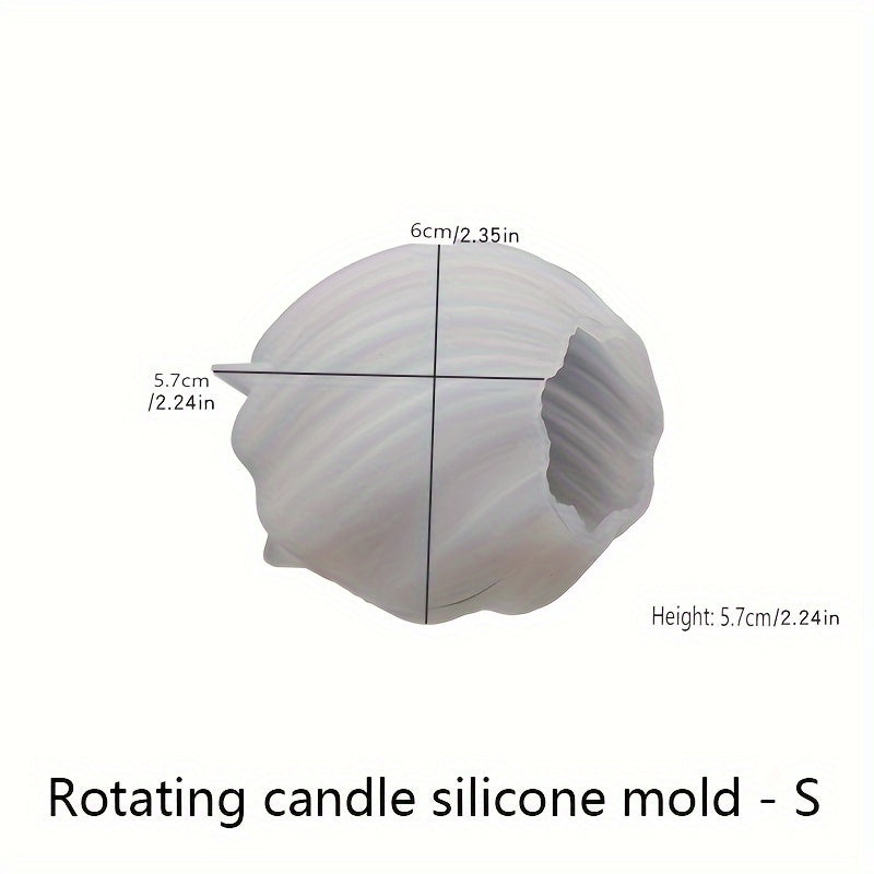 3D Rotating Column Candle Silicone Mold