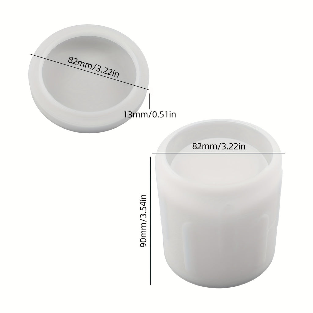 Love Heart Embossed Cup Silicone Molds DIY Flowerpot Candle Vessel Gypsum Plaster Cement Mould Jar Craft Pouring UV Resin Mold