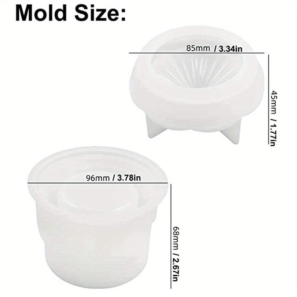Square Resin Casting Mold - 1pc Silicone Carousel Storage Mold with Rotating Lid - For Jewelry Boxes, Candy Containers, Home Decor & Craft Gifts