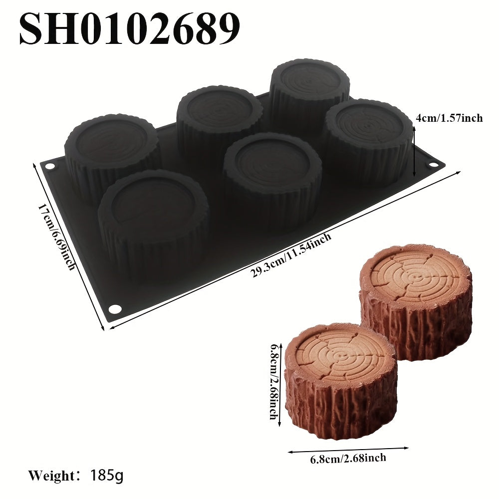 Creative Silicone Mousse Mold Shaped Like a Tree Stump - Easy to Release And Clean, Essential for Baking And Crafts, Suitable for Various Ingredients, Desserts, And Handmade Soaps