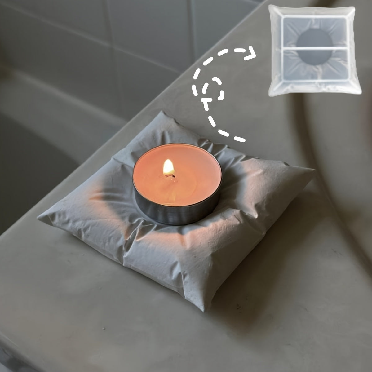 Pillow-Shaped Silicone Mold for Jewelry Storage Tray & Candle Holder - Dual-Purpose Desktop Organizer with Decorative Design, Handmade Craft Mold for Earrings, Rings, Necklaces - Durable & Easy-Clean Home Decor, Craft Organizing Tool, Ornamental Crafting