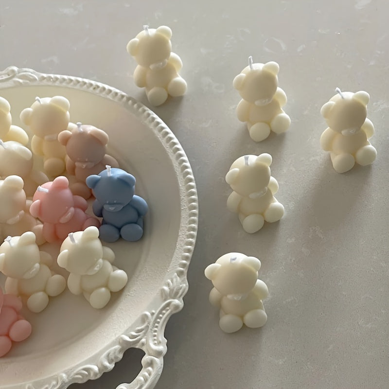 Adorable Bear-Scented Candle Molds, Bear Soap Molds, Silicone Molds for Candles, Home Decor Clay Molds, Resin Bear Cartoon Animal Molds