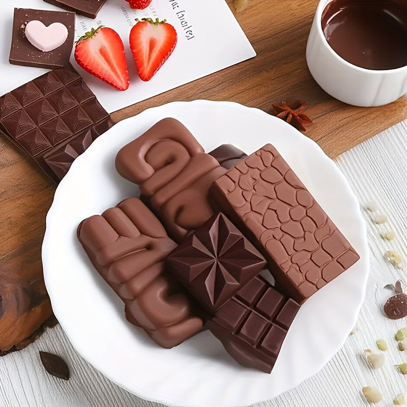 1pc 6-in-1 Silicone Chocolate Mold with Intricate Designs - Grade, Heat-Resistant, Foldable & Easy to Clean, Perfect for Baking, Cakes, Cookies, Jellies, And More - Ideal For Christmas, Thanksgiving, Easter, Birthday Celebrations, Cake Decorating