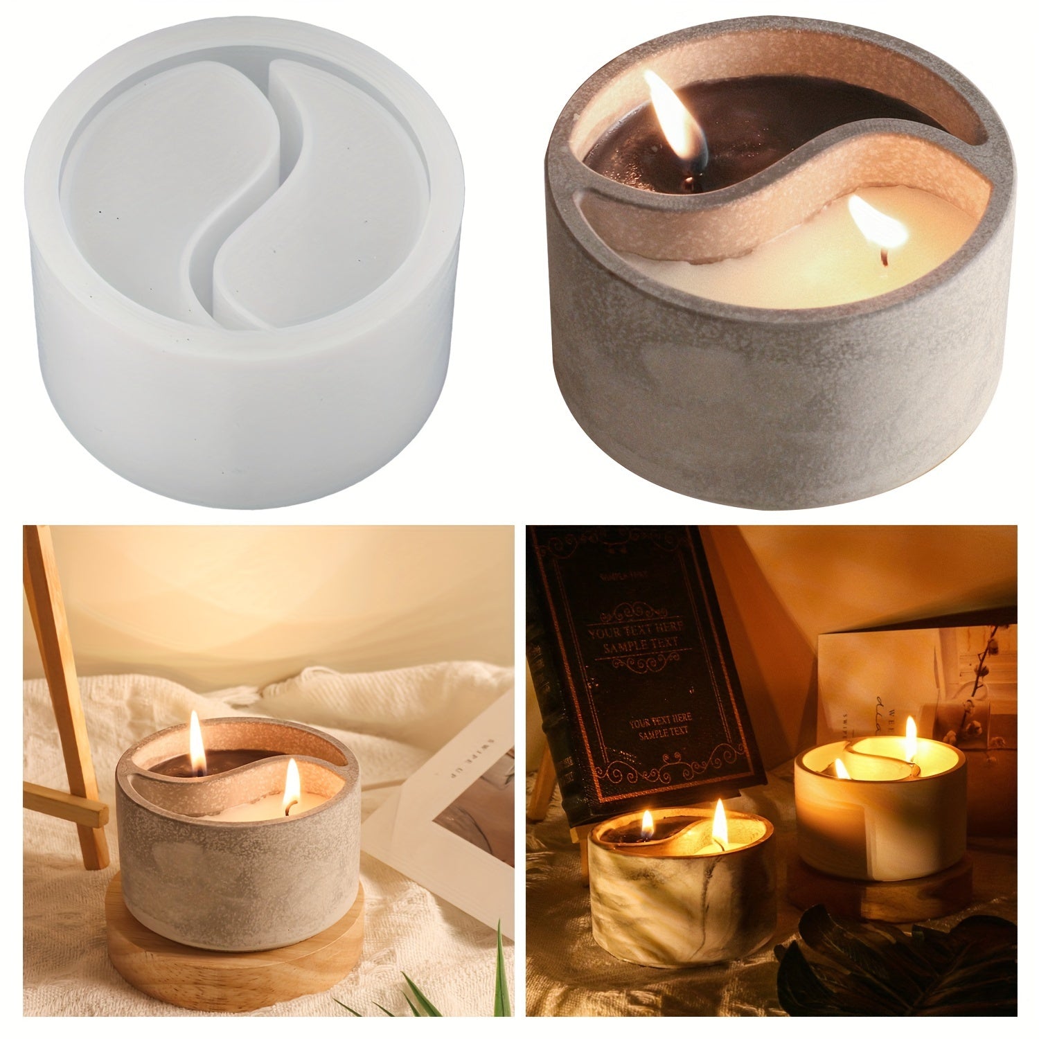 Silicone Mold for Tai Chi Candle Cups