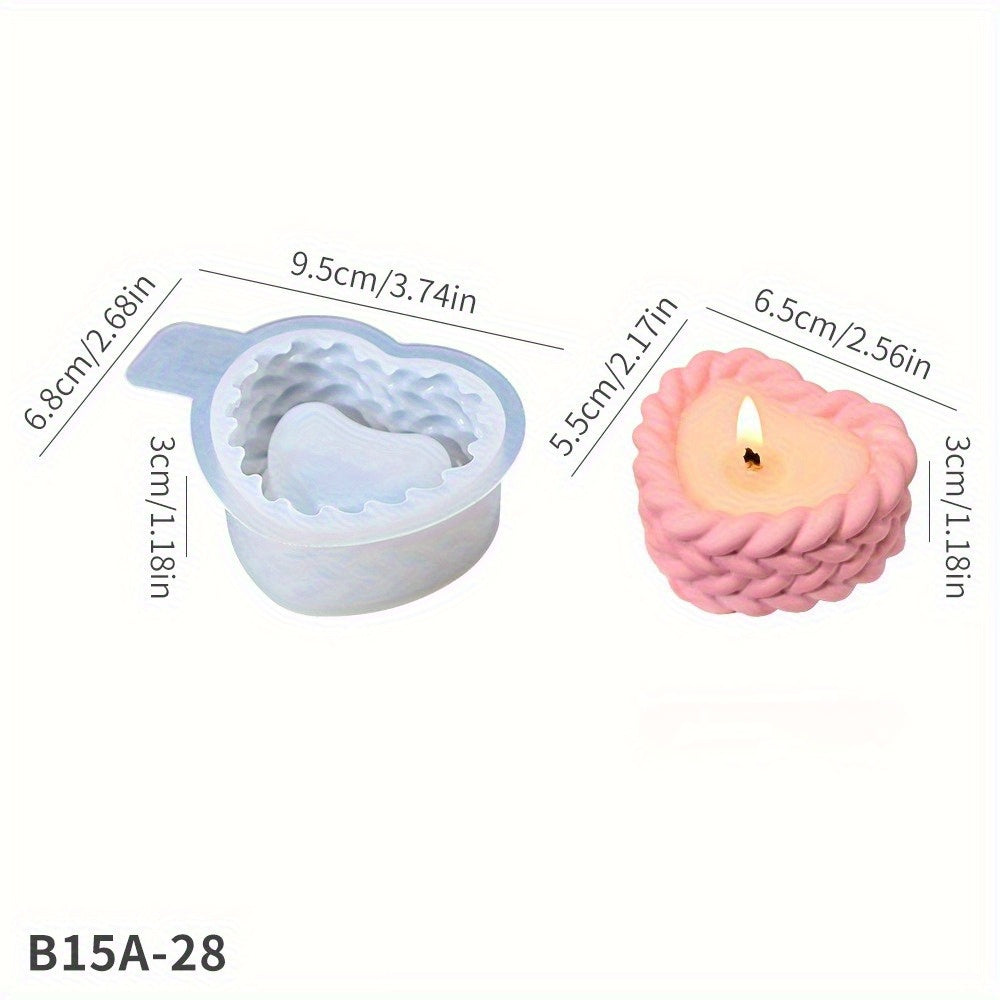 eusable Non-Toxic Home Decor Gift Idea - Silicone Mold for Scented Candles & Succulent Planters - Hemp Rope Twist Design - Dual-Use DIY Craft Mold