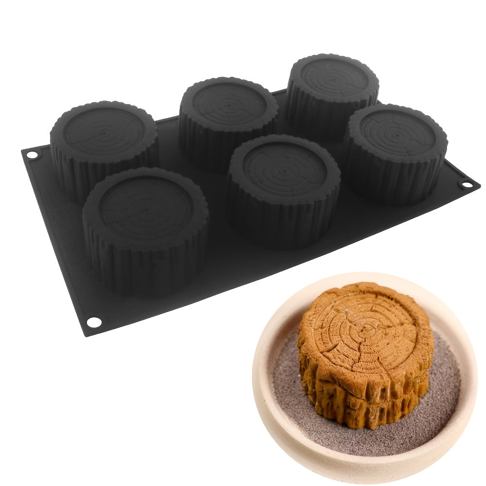 Creative Silicone Mousse Mold Shaped Like a Tree Stump - Easy to Release And Clean, Essential for Baking And Crafts, Suitable for Various Ingredients, Desserts, And Handmade Soaps