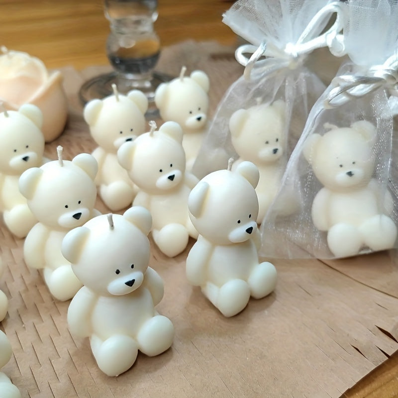 Adorable Bear-Scented Candle Molds, Bear Soap Molds, Silicone Molds for Candles, Home Decor Clay Molds, Resin Bear Cartoon Animal Molds