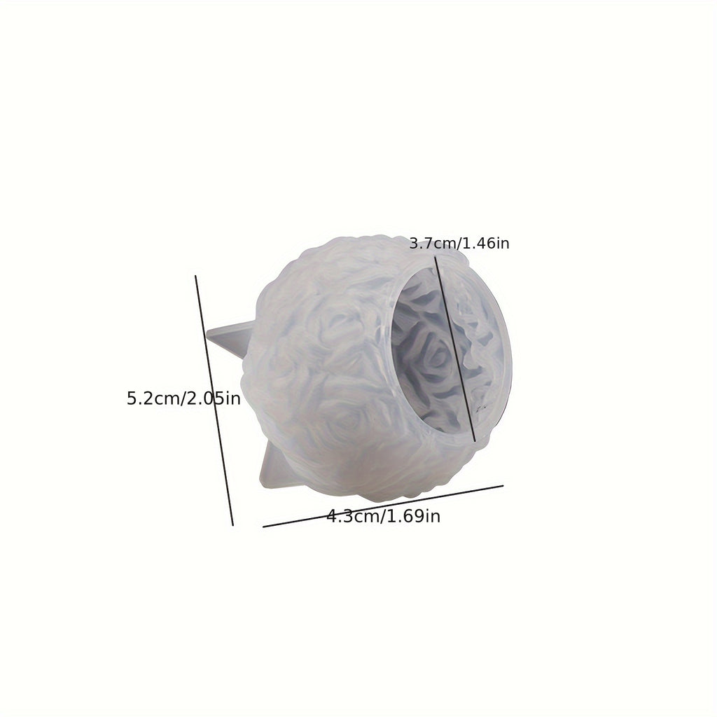 1pc Multi-Size 3D Rose Ball Silicone Mold | Floral Cluster Rose Sphere Craft Resin Molds for Home Decor and Crafts