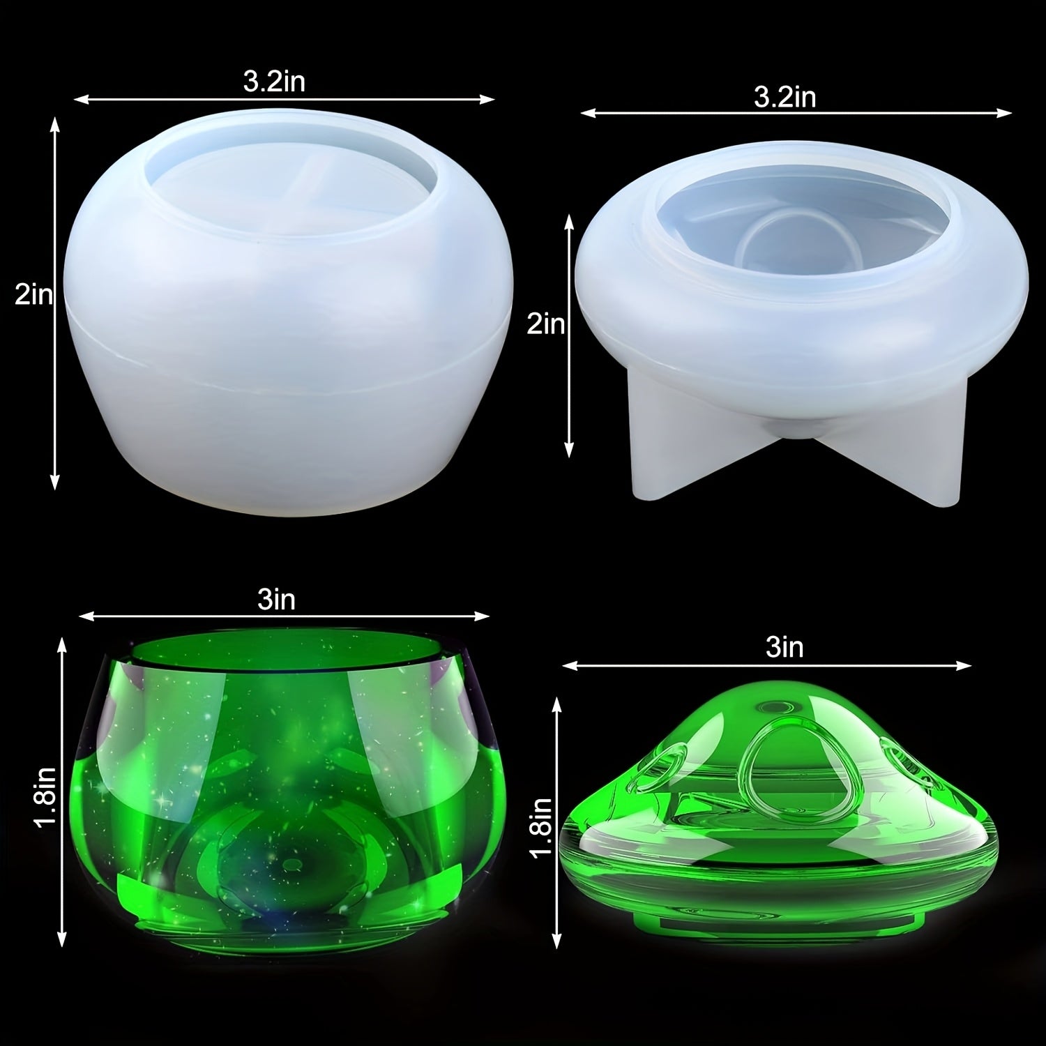 Mushroom Storage Box Silicone Mold