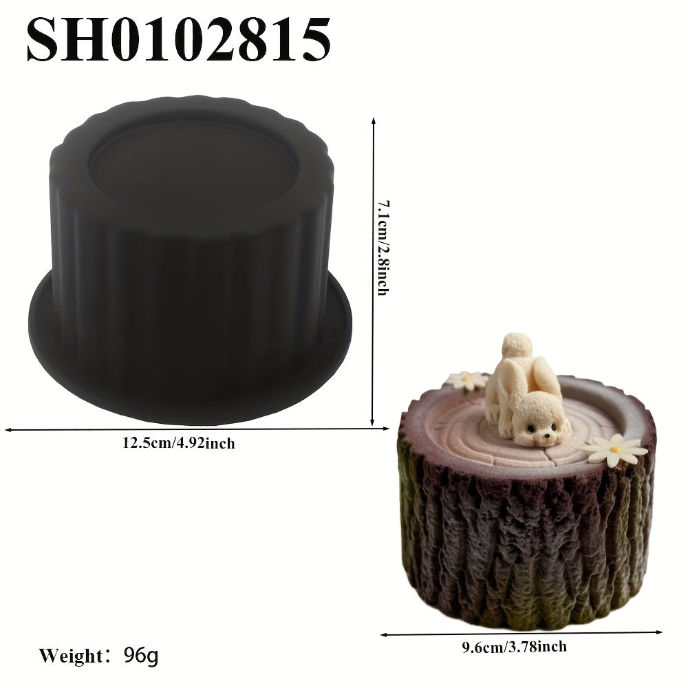 Creative Silicone Mousse Mold Shaped Like a Tree Stump - Easy to Release And Clean, Essential for Baking And Crafts, Suitable for Various Ingredients, Desserts, And Handmade Soaps