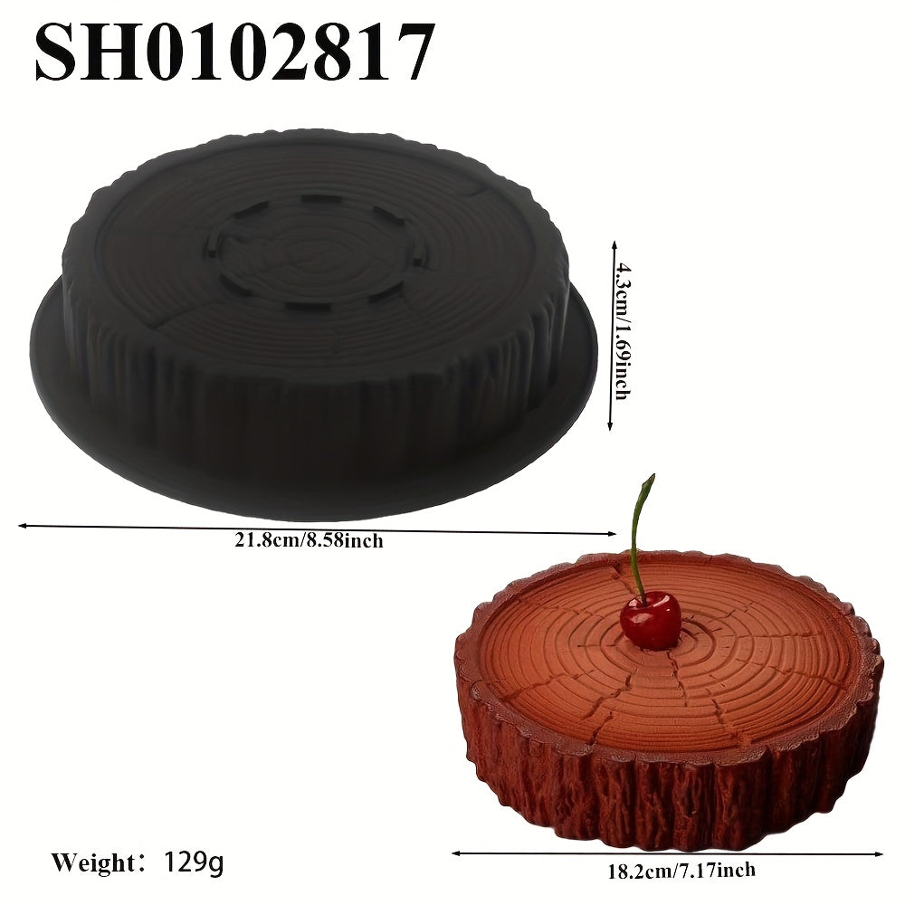 Creative Silicone Mousse Mold Shaped Like a Tree Stump - Easy to Release And Clean, Essential for Baking And Crafts, Suitable for Various Ingredients, Desserts, And Handmade Soaps