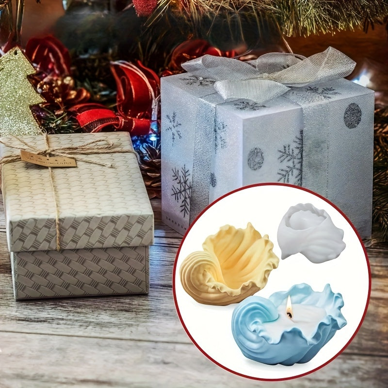 [Silicone Mold] Silicone Wave Shell Tray Mold | Bowl-Shaped Epoxy Resin Casting Mold, Suitable for DIY Jewelry Tray, Candle Holder, Candy Container Storage Crafts Gift