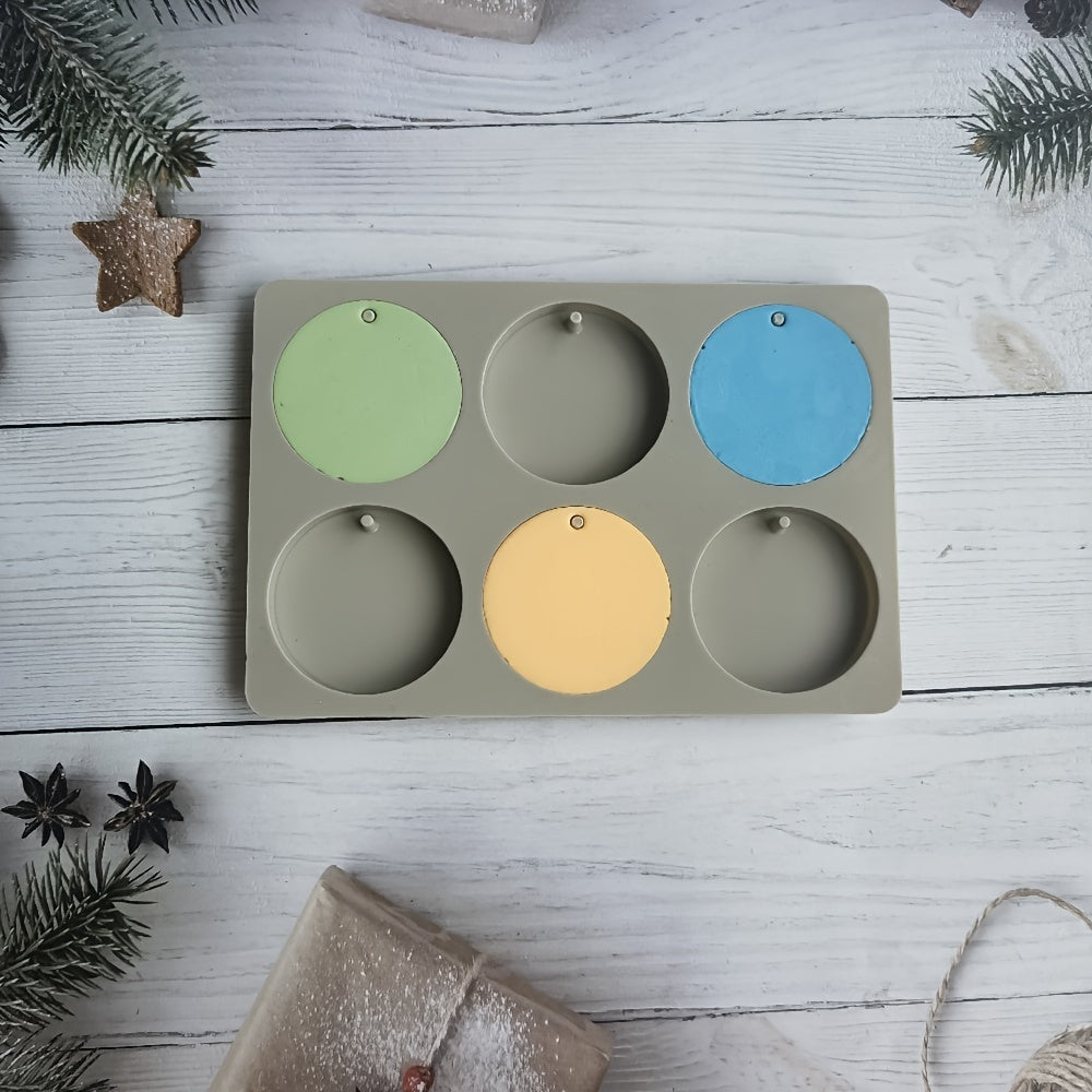 1pc Fantasy-Themed Silicone Aromatherapy Mold, 6-Cavity Round DIY Wax Crafting Tool, Fantasy Theme