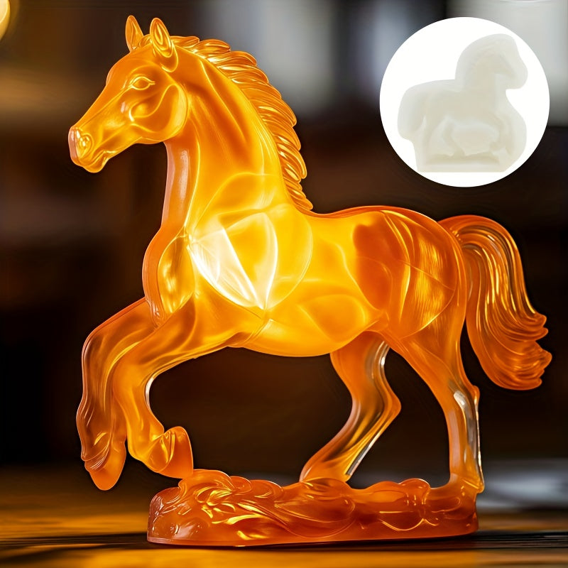 Silicone Molds for Candles Shaped Like Galloping Horses, Resin Figurines of Horses, Molds for Concrete, Cement, And Plaster Crafts, And Candle Molds, Perfect As New Year Gifts