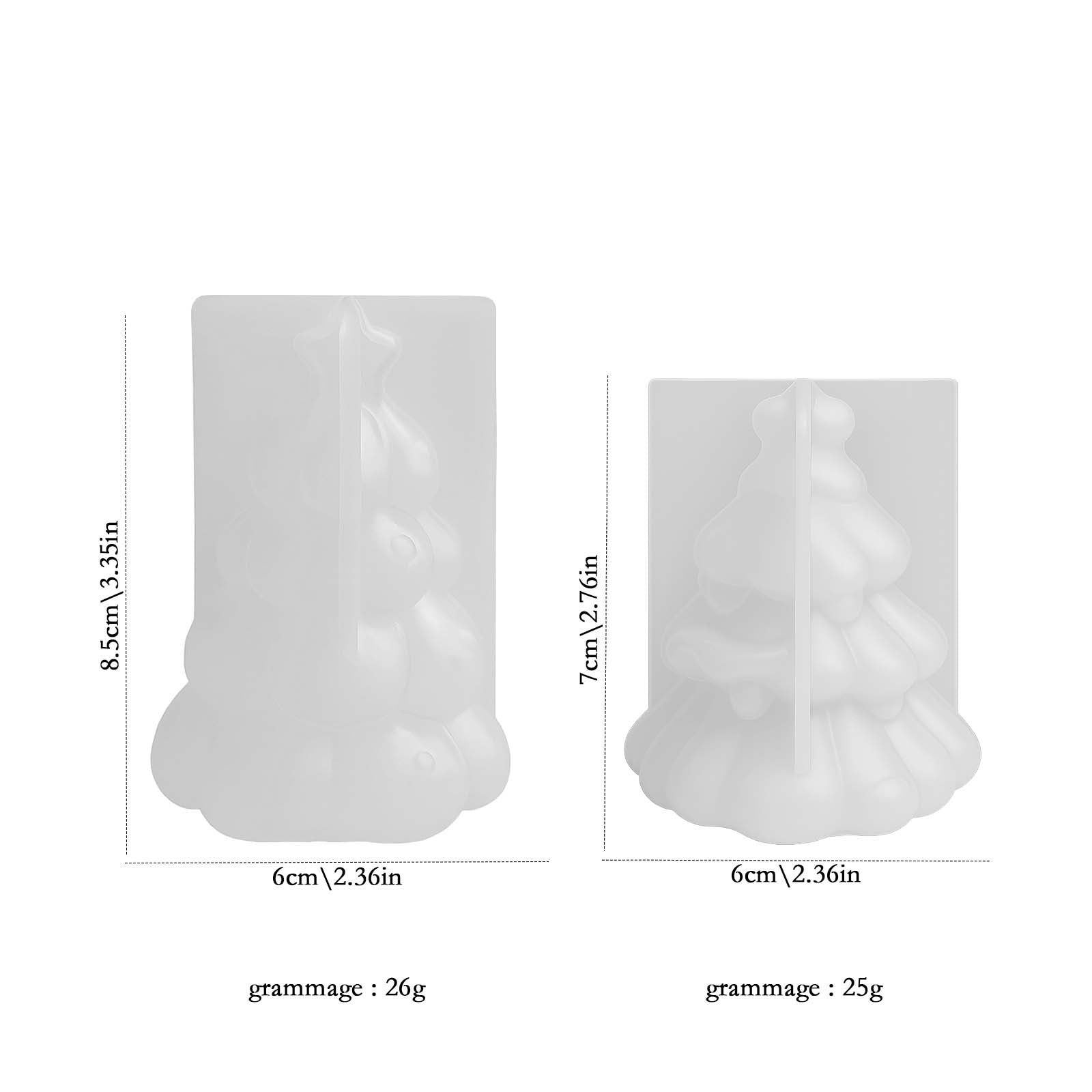 Handmade Christmas Tree Candle Silicone Mold Set with Star Top Decoration. DIY Essential Oil Wax Creative Gift Making Tool Type. It Can Be Used to Make Fragrance Candles, Creating A Romantic And Meaningful Item for The Whole House.