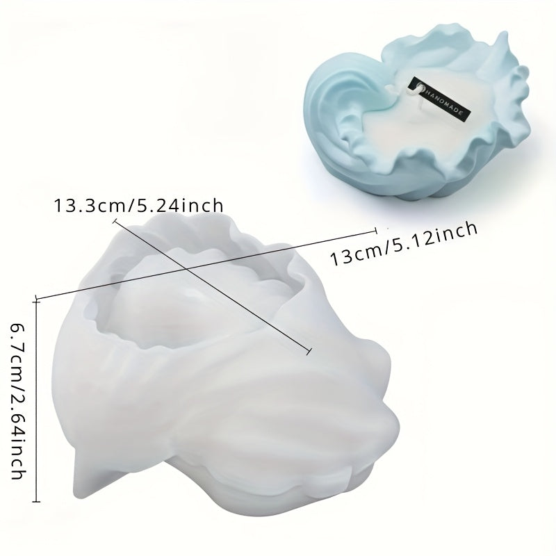 [Silicone Mold] Silicone Wave Shell Tray Mold | Bowl-Shaped Epoxy Resin Casting Mold, Suitable for DIY Jewelry Tray, Candle Holder, Candy Container Storage Crafts Gift