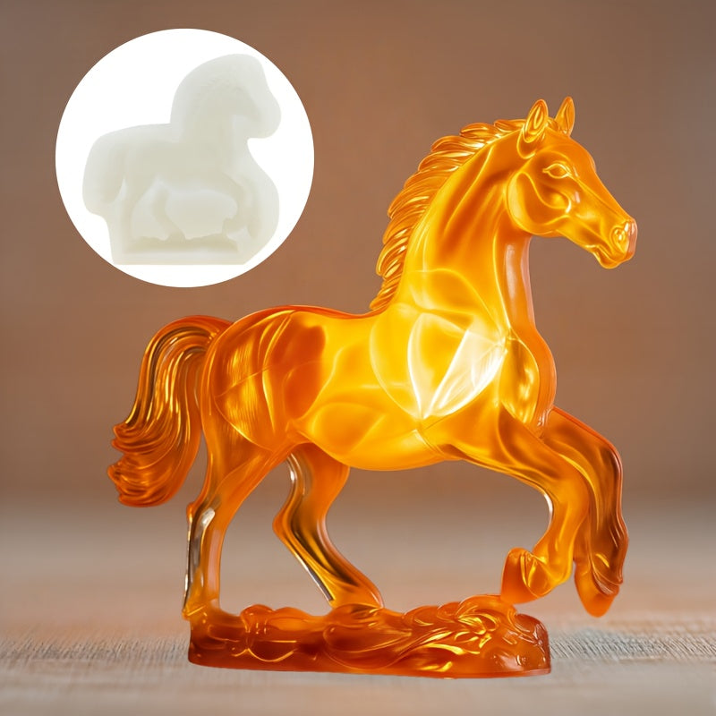 Silicone Molds for Candles Shaped Like Galloping Horses, Resin Figurines of Horses, Molds for Concrete, Cement, And Plaster Crafts, And Candle Molds, Perfect As New Year Gifts