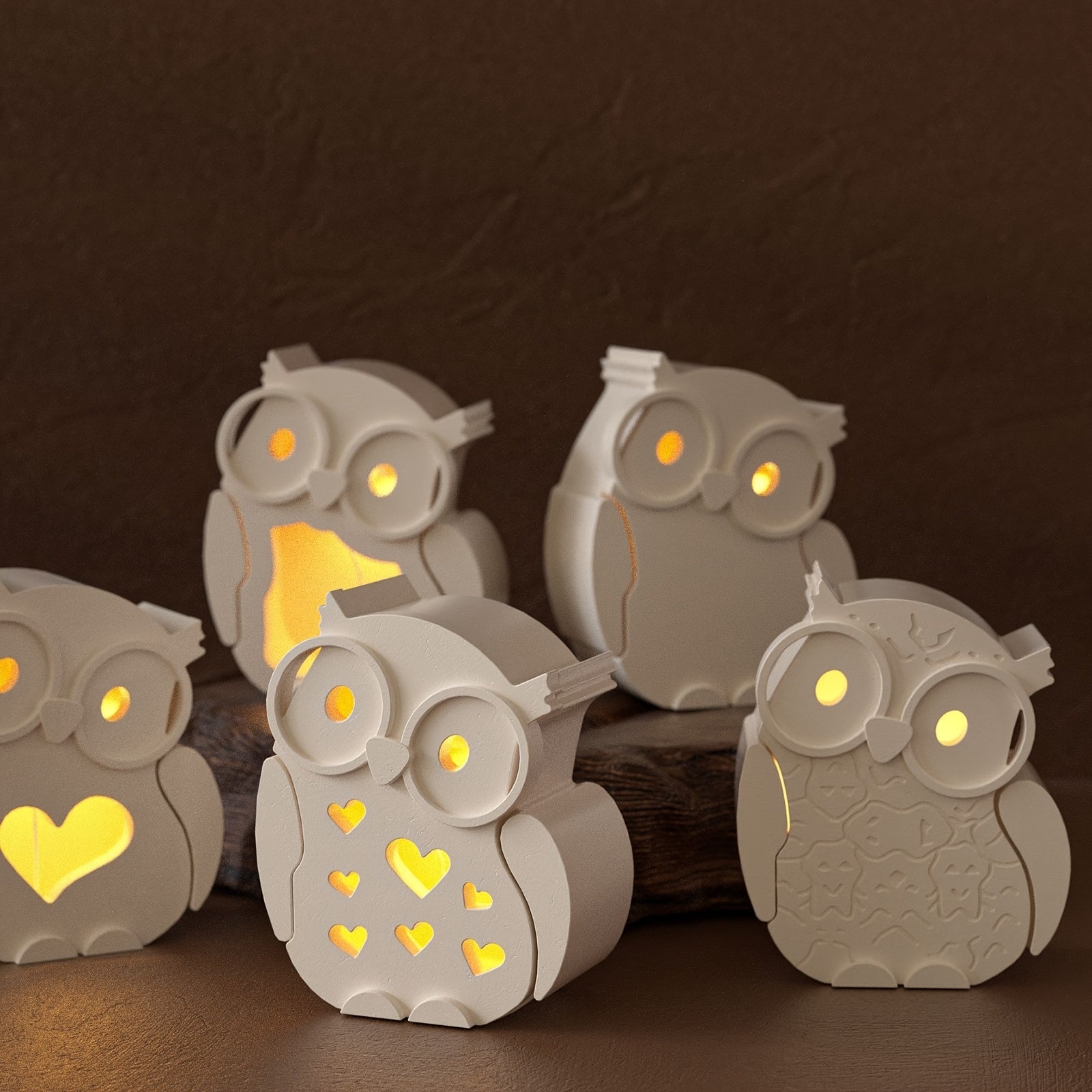 A Set of 7 Owl-Shaped Silicone Molds, Suitable for Resin Casting, Plaster Molds, And Ideal for Projects Involving Plaster, Resin, -Cement, And Other Crafts, Perfect for Owl-Themed Desktop Decorations And Home Ambiance
