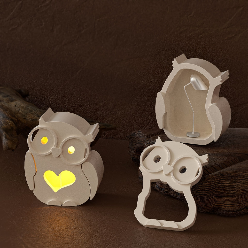 A Set of 7 Owl-Shaped Silicone Molds, Suitable for Resin Casting, Plaster Molds, And Ideal for Projects Involving Plaster, Resin, -Cement, And Other Crafts, Perfect for Owl-Themed Desktop Decorations And Home Ambiance