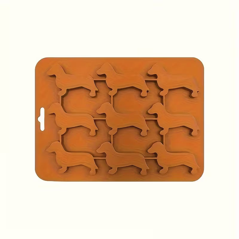 Versatile Dachshund-Shaped Silicone Mold for Ice, Candy, and Chocolates - Perfect for Parties, Easy Cleanup, Kitchen Must-Have