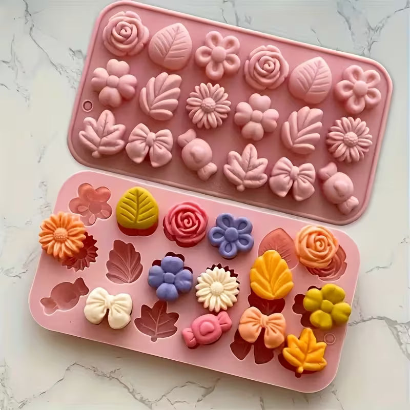 Mini flower baking molds