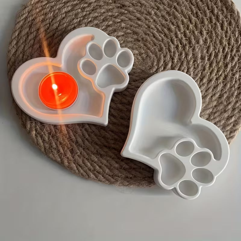 Cat Paw Silicone Mold - Ideal for DIY Jewelry Trays, Candle Holders, and Decorative Storage Plates, Durable and Heat-Resistant, Cat Lover Gift|Playful Design|Durable Silicone