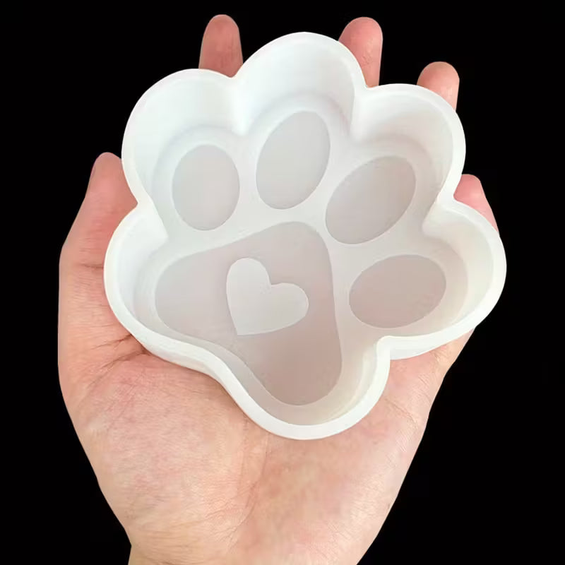 1pc Dog Paw Style Freshie Mold, Full Silicone Car Freshie Mold, For DIY Making Aroma Bead Soap Candle