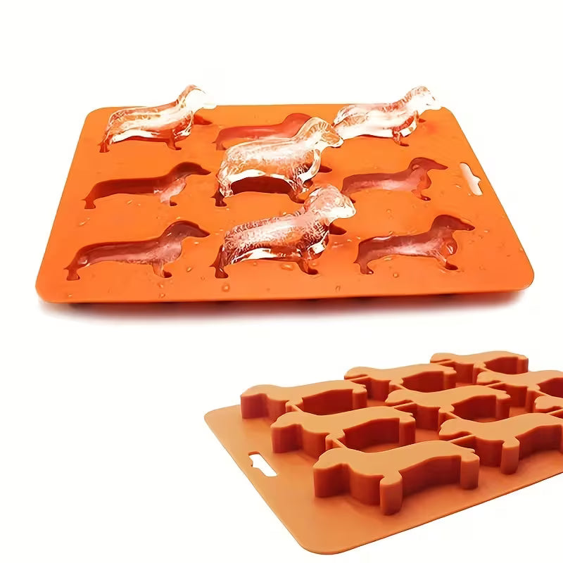 Versatile Dachshund-Shaped Silicone Mold for Ice, Candy, and Chocolates - Perfect for Parties, Easy Cleanup, Kitchen Must-Have