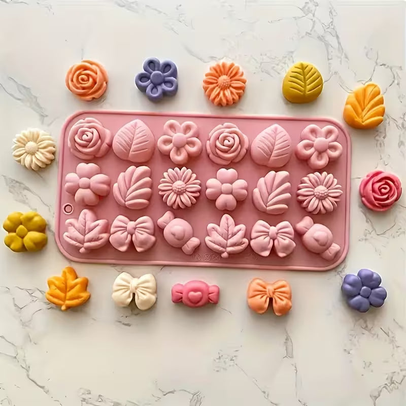Mini flower baking molds
