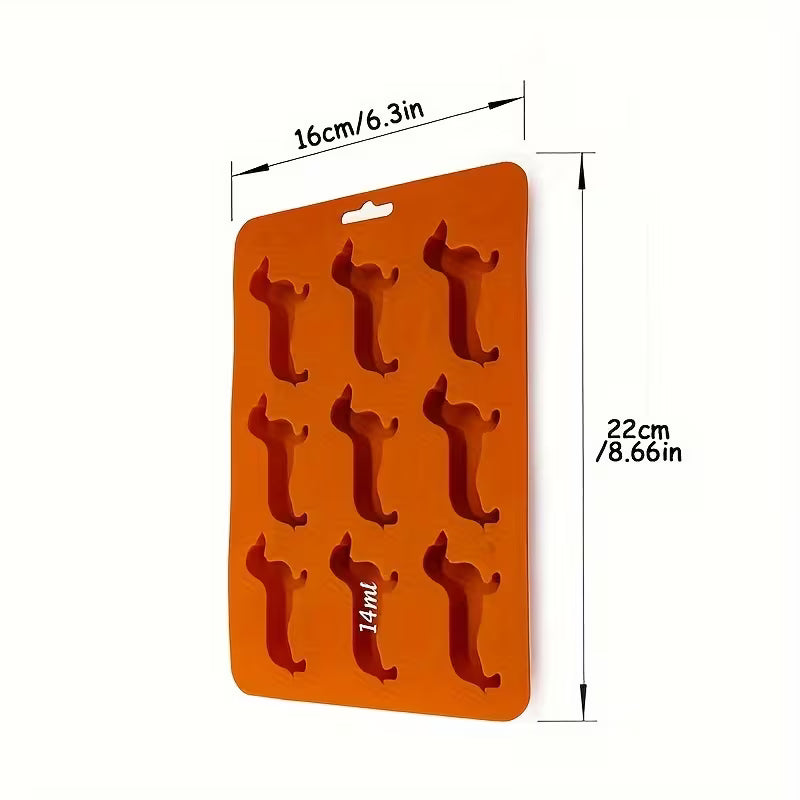 Versatile Dachshund-Shaped Silicone Mold for Ice, Candy, and Chocolates - Perfect for Parties, Easy Cleanup, Kitchen Must-Have
