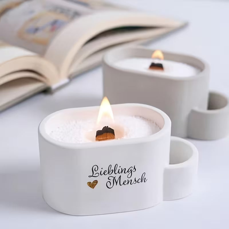 Candle Holder Mold Made of Resin, Suitable for Casting with Gypsum Clay And Silicone, Featuring an Oval Shape with a Match Hole for Storage, Also Usable As a Decorative Flower Pot Mold.