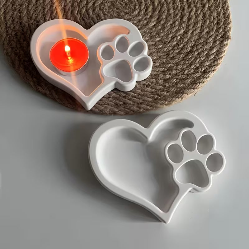 Cat Paw Silicone Mold - Ideal for DIY Jewelry Trays, Candle Holders, and Decorative Storage Plates, Durable and Heat-Resistant, Cat Lover Gift|Playful Design|Durable Silicone