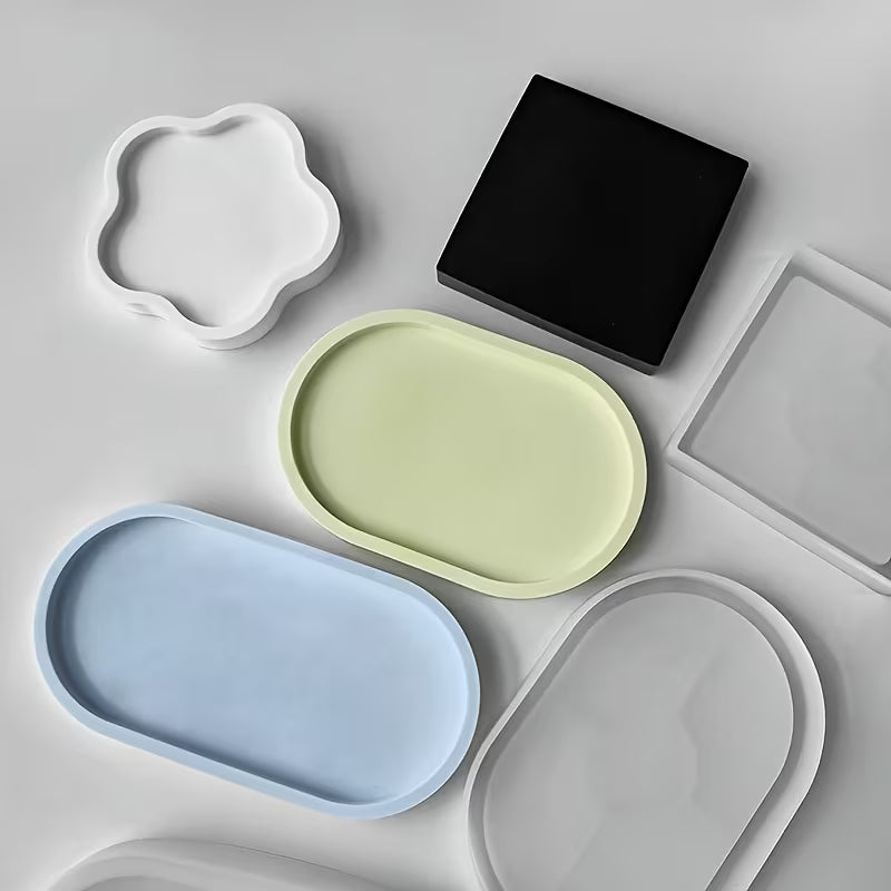 Silicone Resin Molds Set for DIY Craft, Assorted Irregular Shapes Crystal Epoxy Casting Molds for Coasters, Trays, Jewelry Making - Durable, Reusable, Non-Stick Silicone Material