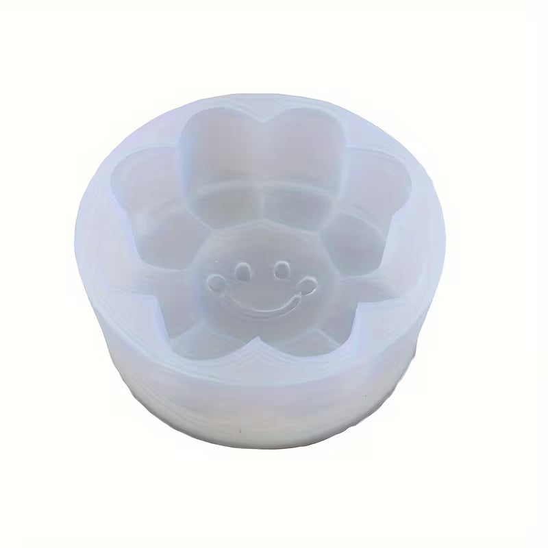 Joyful Sunflower Silicone Mold for Chocolates, Candies, Soap, or Candles - 7.4cm Diameter, 2.91in Height